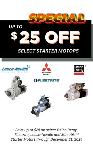 Save on Leece-Neville, Delco Remy, Fleetrite and Mitsubishi Starters on Repairlink