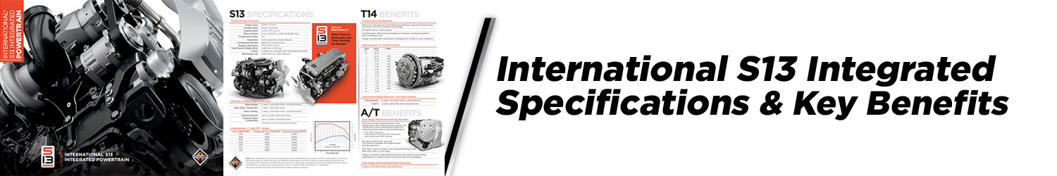 International S13 Integrated Powertrain Specs, Key Benefits and Warranty information